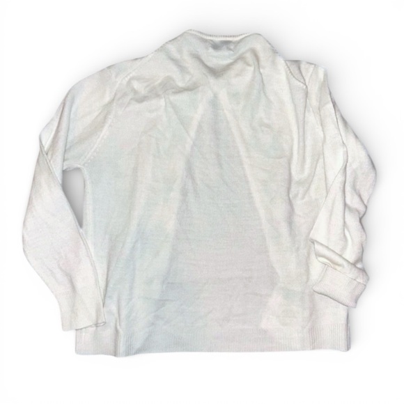 Vintage Knit Cardigan Long Sleeves Pearl Buttons & Embroidered Pastel Florals - Picture 7 of 11